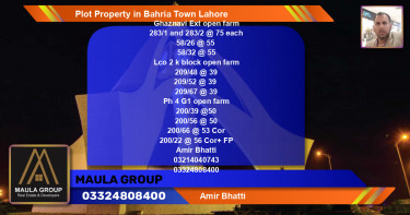 Residential Plot for Sale in Bahria Town, Lahore - (BP-62098)