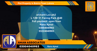 Residential Plot for Sale in Bahria Town, Lahore - (BP-62113)