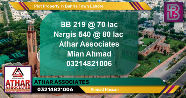 Residential Plot for Sale in Bahria Town, Lahore - (BP-62157)