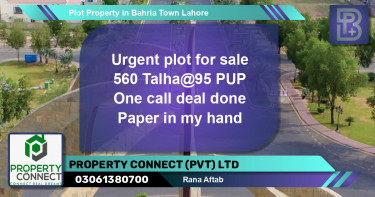 Residential Plot for Sale in Bahria Town, Lahore - (BP-62167)