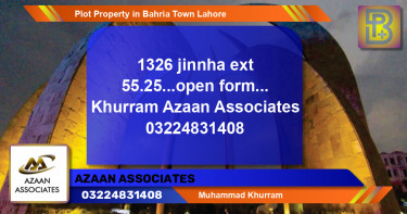 Residential Plot for Sale in Bahria Town, Lahore - (BP-62188)
