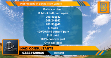 Residential Plot for Sale in Bahria Town, Lahore - (BP-62213)