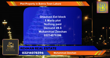 Residential Plot for Sale in Bahria Town, Lahore - (BP-62217)
