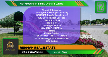 Residential Plot for Sale in Bahria Orchard, Lahore - (BP-62234)