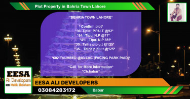 Residential Plot for Sale in Bahria Town, Lahore - (BP-62250)