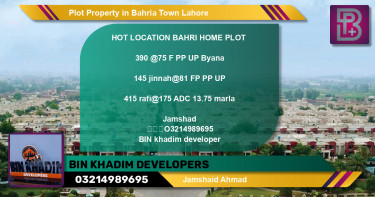 Residential Plot for Sale in Bahria Town, Lahore - (BP-62251)
