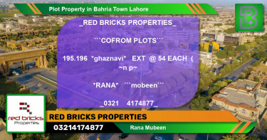 Residential Plot for Sale in Sector F - Ghaznavi Ext. Block -  Bahria Town, Lahore - (BP-62252)