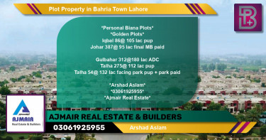 Residential Plot for Sale in Sector E - Iqbal Block -  Bahria Town, Lahore - (BP-62256)
