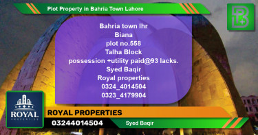 Residential Plot for Sale in Bahria Town, Lahore - (BP-62271)