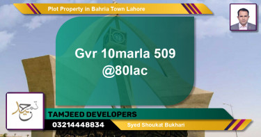 Residential Plot for Sale in Bahria Town, Lahore - (BP-62308)