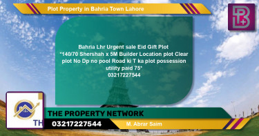 Residential Plot for Sale in Bahria Town, Lahore - (BP-62311)