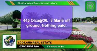 Residential Plot for Sale in Bahria Orchard, Lahore - (BP-62317)