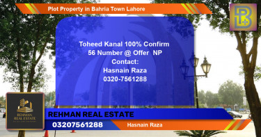 Residential Plot for Sale in Bahria Town, Lahore - (BP-62328)