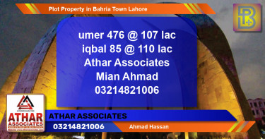 Residential Plot for Sale in Bahria Town, Lahore - (BP-62335)