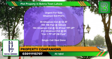 Residential Plot for Sale in Bahria Town, Lahore - (BP-62348)