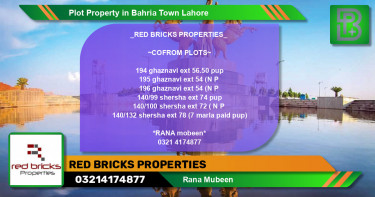 Residential Plot for Sale in Bahria Town, Lahore - (BP-62365)