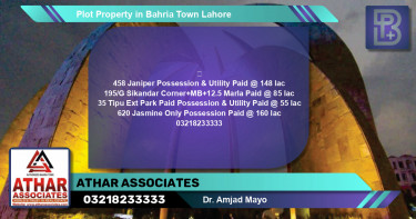 Residential Plot for Sale in Bahria Town, Lahore - (BP-62369)