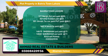 Residential Plot for Sale in Bahria Town, Lahore - (BP-62389)