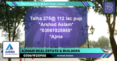 Residential Plot for Sale in Bahria Town, Lahore - (BP-62400)