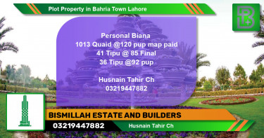 Residential Plot for Sale in Bahria Town, Lahore - (BP-62407)