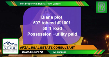 Residential Plot for Sale in Bahria Town, Lahore - (BP-62435)