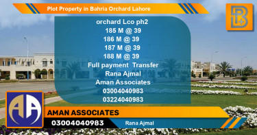 Residential Plot for Sale in Bahria Orchard, Lahore - (BP-62446)