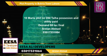 Residential Plot for Sale in Bahria Town, Lahore - (BP-62451)