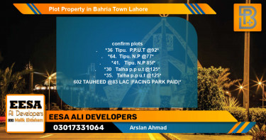 Residential Plot for Sale in Bahria Town, Lahore - (BP-62457)