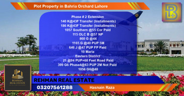 Residential Plot for Sale in Bahria Orchard, Lahore - (BP-62477)