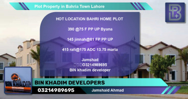 Residential Plot for Sale in Bahria Town, Lahore - (BP-62478)