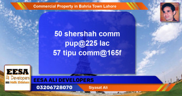 Commercial Property for Sale in Bahria Town, Lahore - (BP-62519)