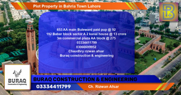Commercial Plot for Sale in Bahria Town, Lahore - (BP-62548)