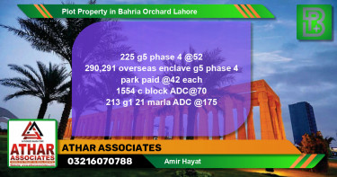 Residential Plot for Sale in Bahria Orchard, Lahore - (BP-62559)