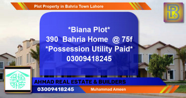 Residential Plot for Sale in Bahria Town, Lahore - (BP-62564)