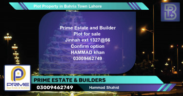 Residential Plot for Sale in Bahria Town, Lahore - (BP-62567)