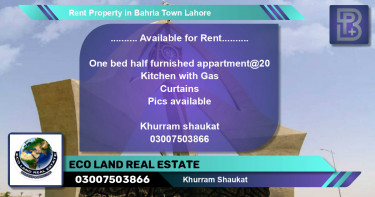 Residential Property for Rent in Bahria Town, Lahore - (BP-62575)