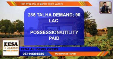 Residential Plot for Sale in Bahria Town, Lahore - (BP-62577)
