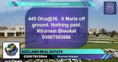 Residential Plot for Sale in Bahria Orchard, Lahore - (BP-62582)