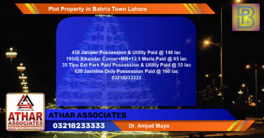 Residential Plot for Sale in Bahria Town, Lahore - (BP-62605)