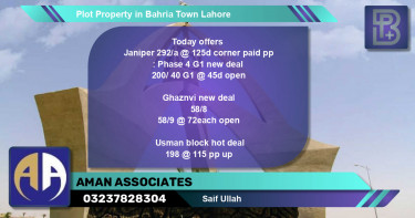 Residential Plot for Sale in Bahria Town, Lahore - (BP-62608)