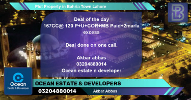 Residential Plot for Sale in Bahria Town, Lahore - (BP-62618)