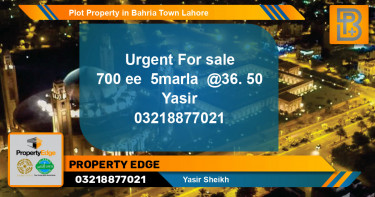 Residential Plot for Sale in Bahria Town, Lahore - (BP-62681)