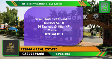 Residential Plot for Sale in Bahria Town, Lahore - (BP-62684)