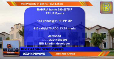 Residential Plot for Sale in Bahria Town, Lahore - (BP-62702)