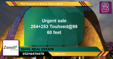 Residential Plot for Sale in Bahria Town, Lahore - (BP-62722)