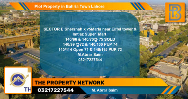 Residential Plot for Sale in Bahria Town, Lahore - (BP-62723)