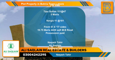 Residential Plot for Sale in Bahria Town, Lahore - (BP-62793)
