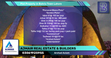 Residential Plot for Sale in Bahria Town, Lahore - (BP-62796)