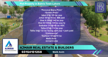 Residential Plot for Sale in Bahria Town, Lahore - (BP-62799)