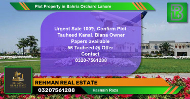 Residential Plot for Sale in Bahria Orchard, Lahore - (BP-62821)